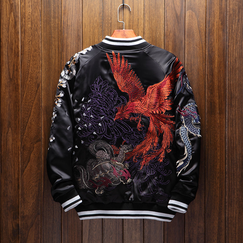 Four Legendary Creatures Sukajan Souvenir Jacke
