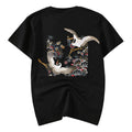 Double Cranes Embroidery T-shirt